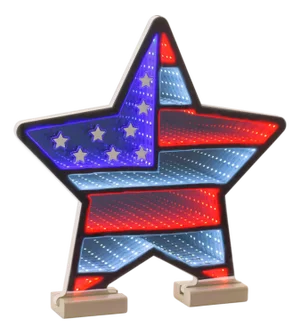 Americana Flag Star Ekkolight 13.5"H