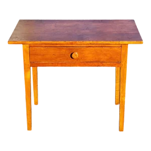 Antique New Hampshire Hepplewhite Maple & Pine Tavern Table With Drawer
