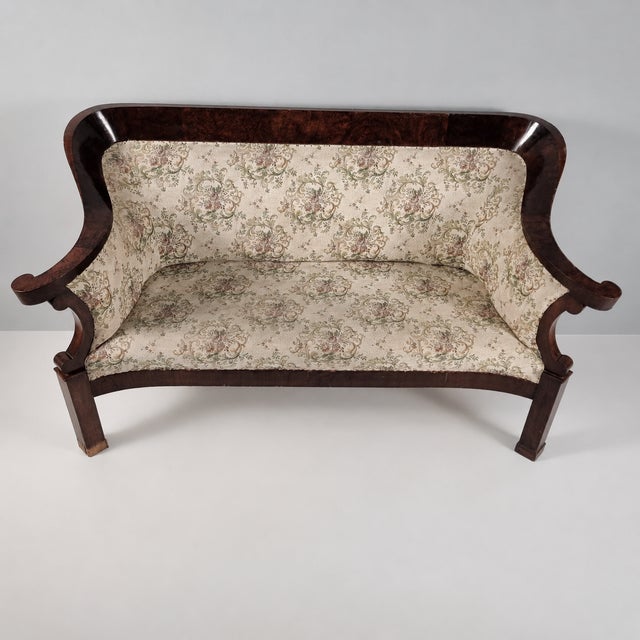 Biedermeier Walnut Veneer Sofa For Sale - Image 11 of 11