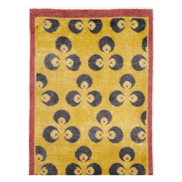 A vintage Turkish Art Deco runner handmade during the mid-20th century. Measures: 2' 2" x 14' 0"