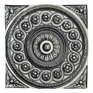 Contemporary Viscaya Circle Medallion Filigree Black & White Pillow Cover