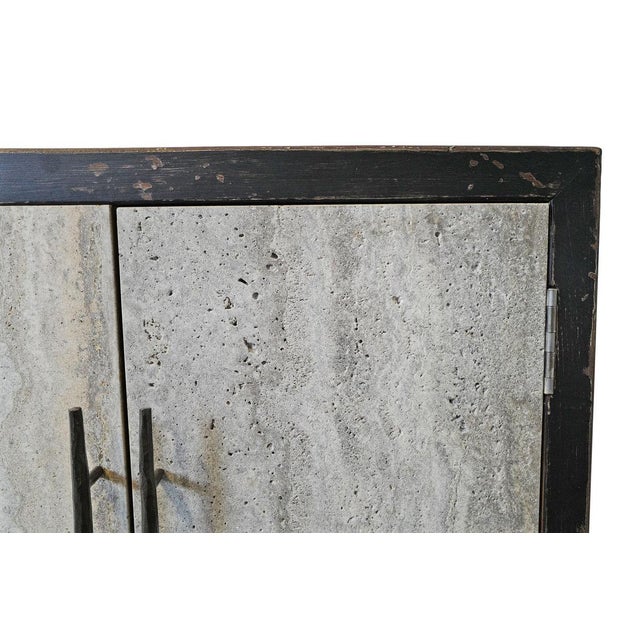Grey Marble Modern Rustic Sideboard For Sale - Image 9 of 10