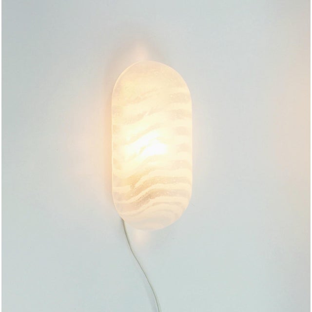 1970s Vintage Striped Glass Wall Lamps from Peill & Putzler, Germany, 1970s, Set of 2 For Sale - Image 5 of 10