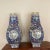 Beautiful pair of hand painted oversized Asian jars, beautiful floral motif with awesome colors! Subject matter includes...