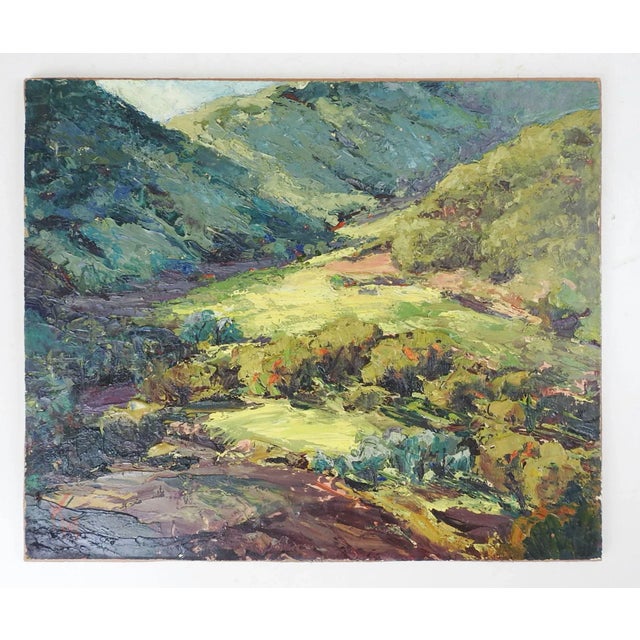 Mid-Century Modern Mid 20th Century Modernist Landscape Painting For Sale - Image 3 of 4