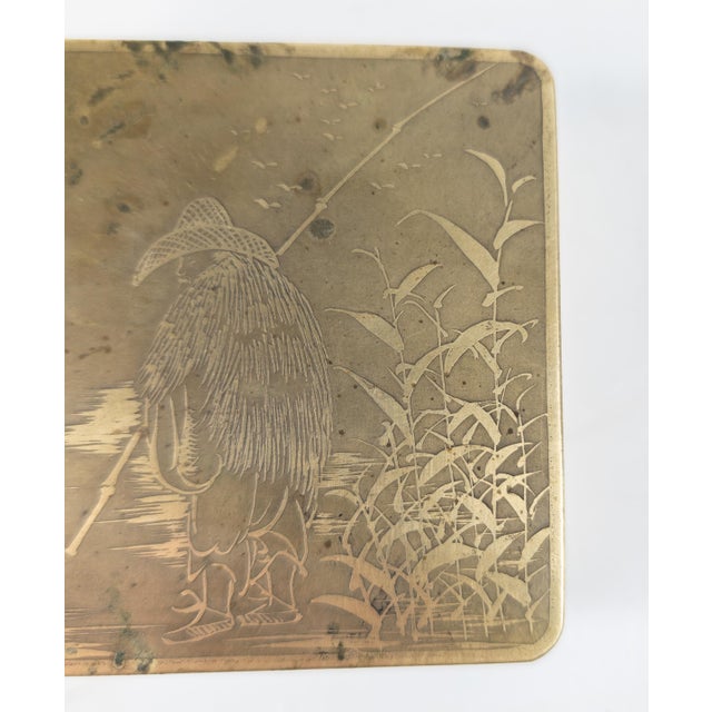 Early 20th Century 20th Century Chinese Paktong and Copper Scholar's Ink Box With Fishermen For Sale - Image 5 of 14