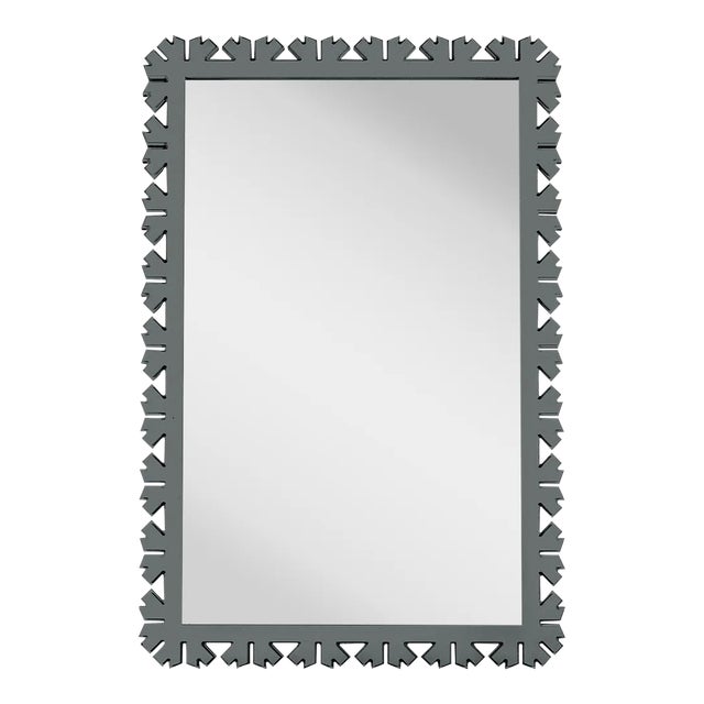 Fleur Home Audubon Bamboo Sticks Rectangle Mirror in Gunmetal, 24x35.5 For Sale