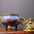 Sky Blue Late 20th Century Cloisonné Enamel Censer With Lion Finial and Dragon Handles For Sale - Image 8 of 8