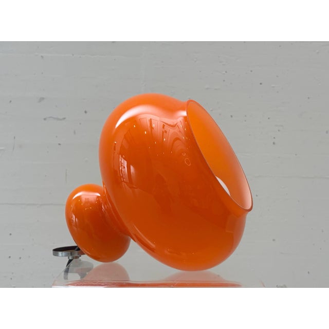 Orange Pendant Lamp in Opal Glass by Peill & Putzler, Germany, 1970s For Sale - Image 8 of 13