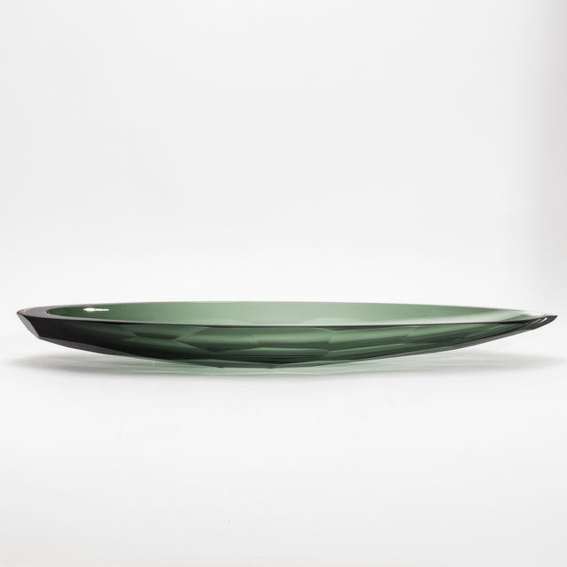Hand-Blown Murano Bowl in Eucalyptus Green For Sale - Image 11 of 11
