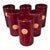 Late 20th Century Hand Crafted in Mexico Red Art Glass Tumblers Water Ice Tea Glasses - Set of Six For Sale - Image 9 of 9