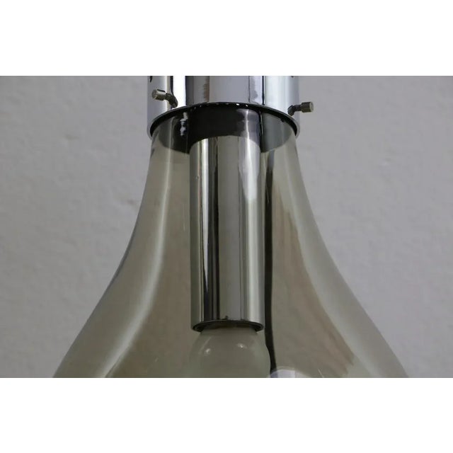 Space Age Italian Birillo Table Lamp in Glass and Steel from Mazzega, 1960s For Sale - Image 10 of 12