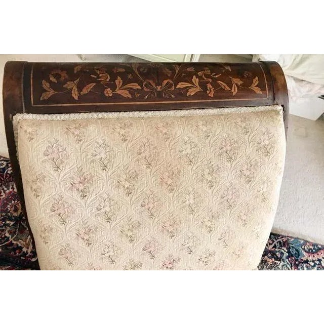 Brown 19th Century Dutch Marquetry Recamier For Sale - Image 8 of 12