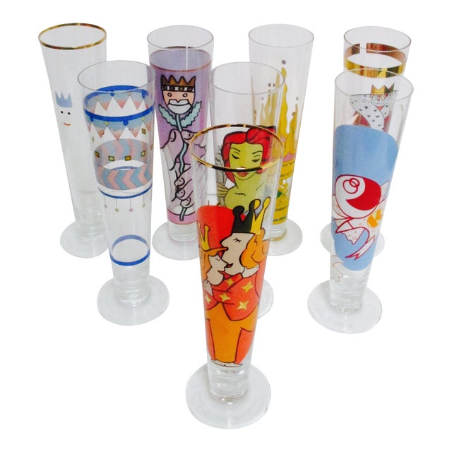 Vintage Limited Edition Ritzenhoff Beer Glasses - Set of 8 | Chairish
