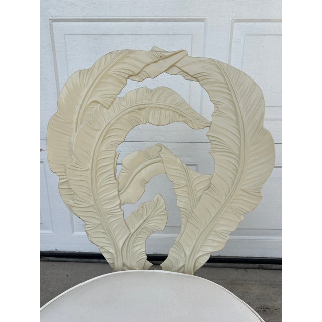 1960s Set of 6 Hollywood Regency Era Aluminum Cast Chairs For Sale - Image 9 of 17