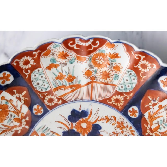 19th Century Large Antique 19th Century Meiji Japanese Imari Chargers, a Pair For Sale - Image 5 of 14