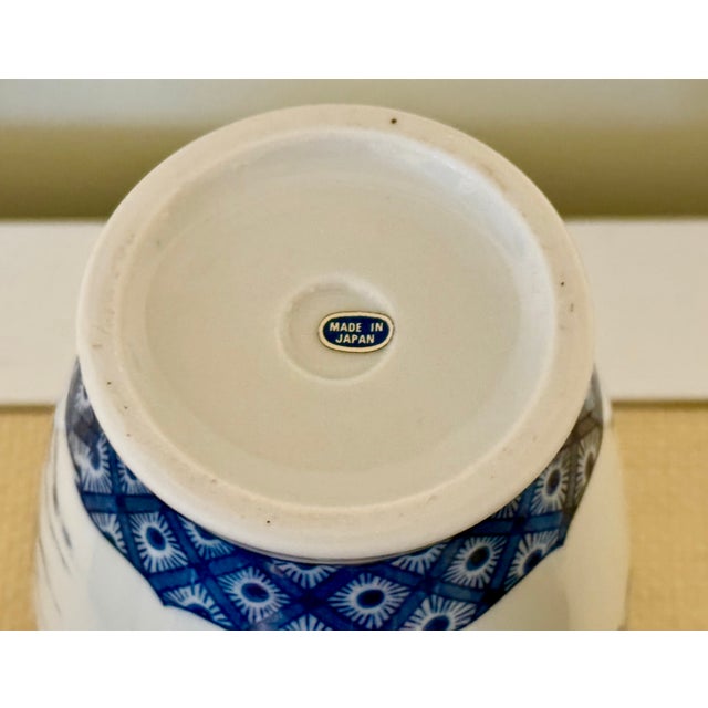 Blue and White Peacock Vase For Sale - Image 9 of 9