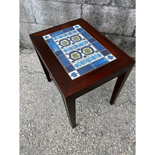 Mid Century Danish Modern Side Table With Tile Inlay by Severin Hansen. C 1960s For Sale In Miami - Image 6 of 18
