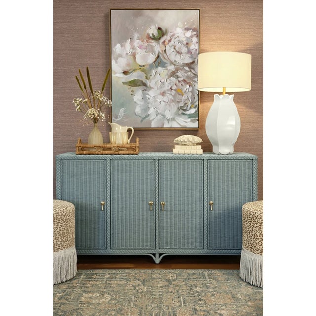 Brand new special order item. Not vintage. Inspired by the natural beauty of a blooming bud, this ceramic table lamp...