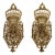 1960s Spanish Neoclassical Brass & Crystal Basket Wall Sconces - A Pair For Sale