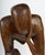 Carved wood sculpture ‘ Rodin's thinker ’, 20th century. Sculpture representing Rodin's contemporary thinker, carved wood,...