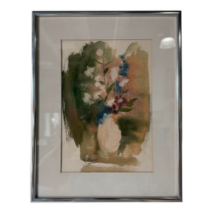 Edwin Havas (1929–2019) Still Life Watercolor Painting – Framed