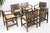 Mid-Century Modern Late 20th Century Brown Oak Cassina Macintosh Drop Leaf Dining Table 6 Rush Seat Chairs Set Mint For Sale - Image 3 of 18