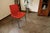 Gray Set of Red Plastic Chairs with Metal Frame, 1980s For Sale - Image 8 of 9