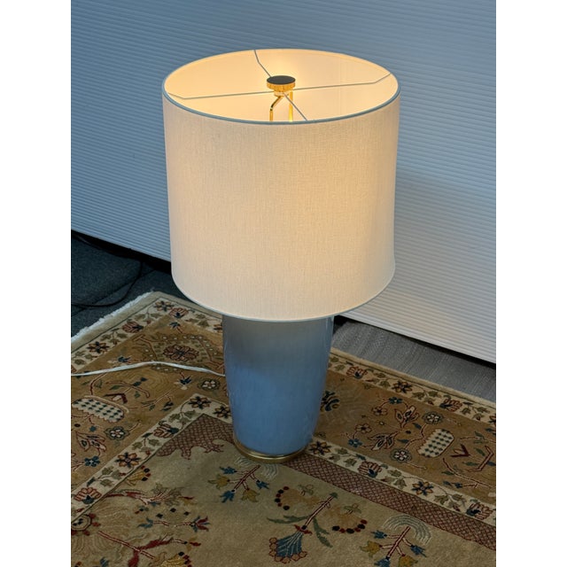 Design Plus Gallery presents the Polar Blue Chado Table Lamp by Barbara Barry for Visual Comfort. The Chado Large Table...