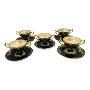 10 Pc., Ambrosius Lamm, Dresden Porcelain Tea Set C. 1910