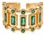 Radiant Majesty Emerald Gold Adjustable Cuff Ring, Size 8 For Sale