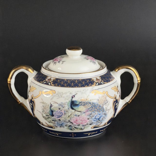 Japanese Lithophane Geisha Tea Set for Six from Maruko, 1960s, Set of 21 For Sale - Image 15 of 17