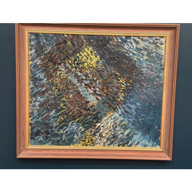 Valter Gibson, Composition, 1961, Oil on Canvas, Framed For Sale - Image 16 of 18