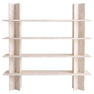 Travertine Monument Shelves by Mathieu Girard & Gauthier Pouillart For Sale