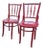 Set of Red Bistro Chairs from Lichtig, 1900s For Sale
