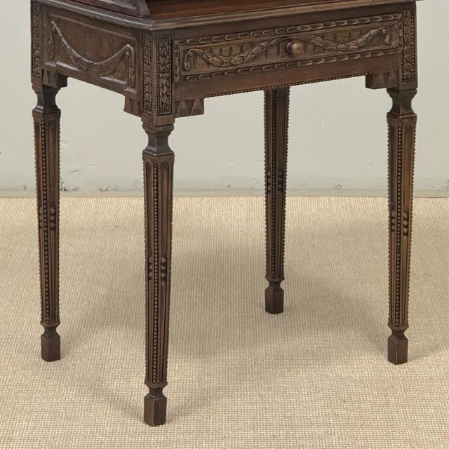 Wood 19th Century French Louis XVI Fruitwood Cylinder Cabinet ~ Nightstand For Sale - Image 7 of 18