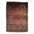 Antique Persian Sarouk Area Rug, Handwoven All-Over Floral Pattern, Red & Navy, 4’ X 5’ For Sale
