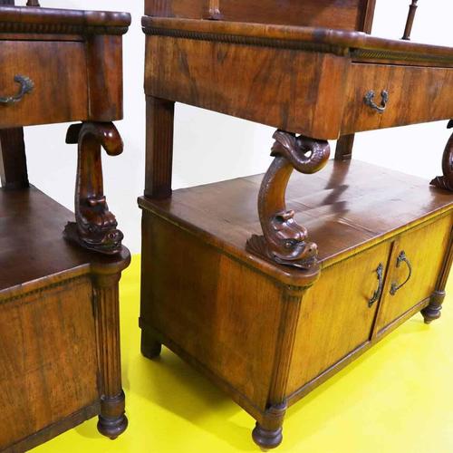 Wooden Credenzas with Carved Legs and Doors, Set of 2 For Sale - Image 12 of 18
