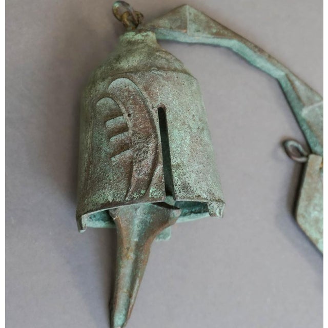 A vintage hand-crafted cast patinated bronze wind bell designed for Arcosanti, an experimental Arizona community by...