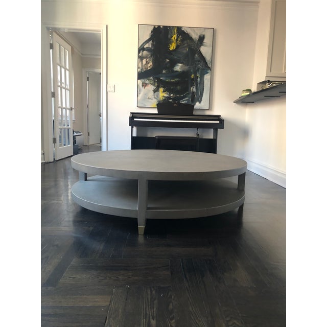 Restoration Hardware Shagreen Leather Coffee Table Chairish