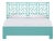 Chippendale Platform Bed California King - Turquoise For Sale