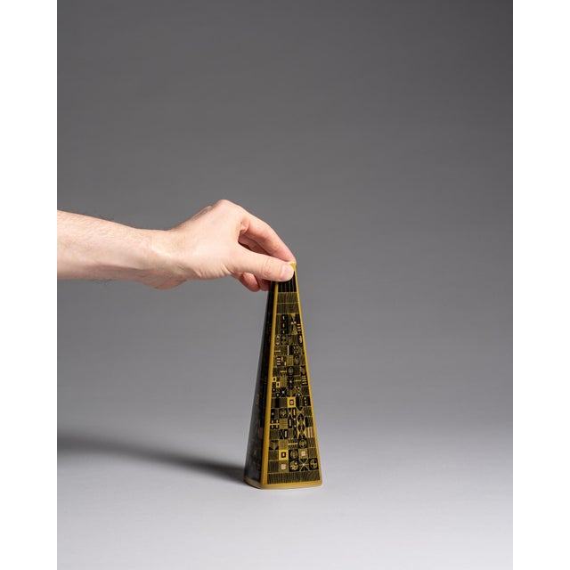 Yellow Model 1703 Porcelain Vase Set by Hans Theo Baumann for Rosenthal, 1964, Set of 3 For Sale - Image 17 of 18
