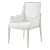 Modern White Dining Arm Chair For Sale
