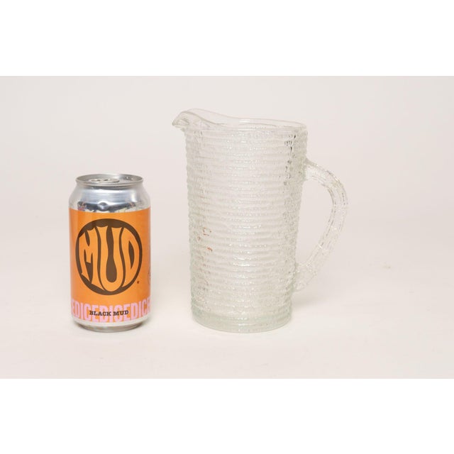 Petite Mid-Century American Modern Soreno Bark Glass Pitcher by Anchor Hocking For Sale - Image 9 of 9