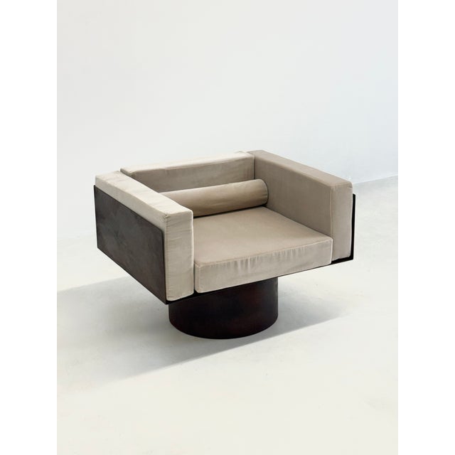 Mid-Century Modern Italian Sculptural Metal Lounge Chair, 1970s For Sale - Image 3 of 11