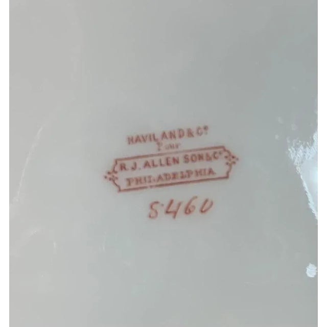 Antique Oval Scalloped Edge Porcelain Serving Dish Haviland & Co For Sale In Philadelphia - Image 6 of 10
