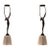 Modern Abstract Figural Sculptural Candleholders - Pair on White Stone Bases For Sale