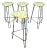 Vintage Mid Century Modern Iron Bar Stools - Set of 4 For Sale
