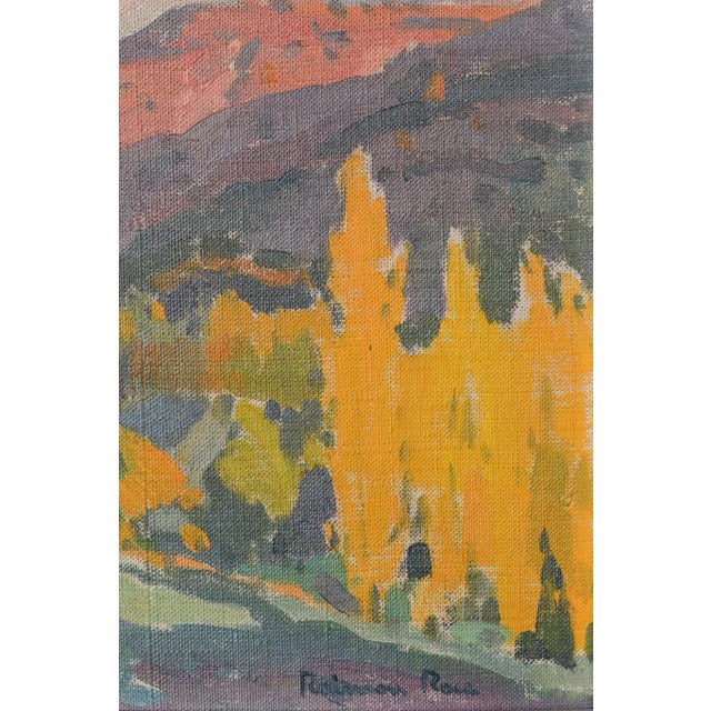 Raimon Roca Ricart, Autumnal Trees with Golden Light in Martinet, Oil on Canvas, Framed For Sale - Image 4 of 10