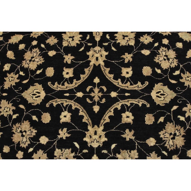 Ziegler Rug 9’1” X 11’9” Black Wool Traditional Hand-Knotted Carpet For Sale In Philadelphia - Image 6 of 14